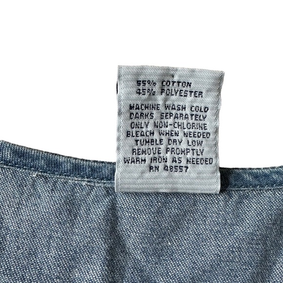 Vintage Cascade Falls Leopard Faux Fur and Denim Vest large - Picture 2 of 5